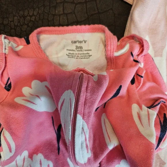 Lot Of 28 Baby Girl Clothing Carters Gerber Onesie Shirt Set 3 Month Button Zip - Picture 5 of 8